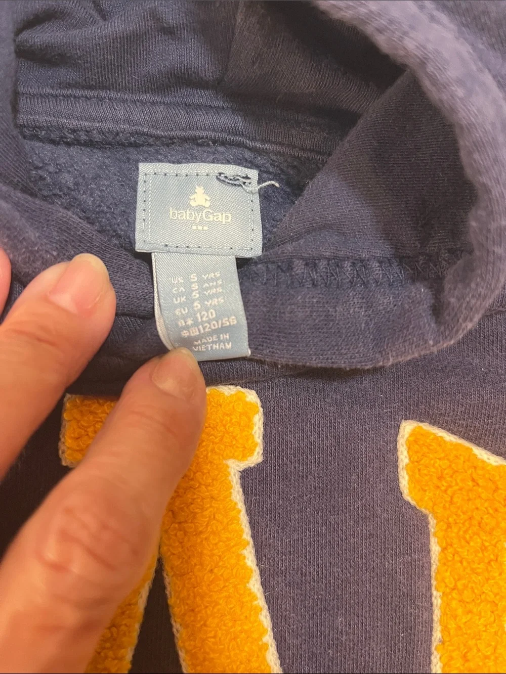 GAP Navy Hoodie and Gray Crewneck with Contrasting Logos